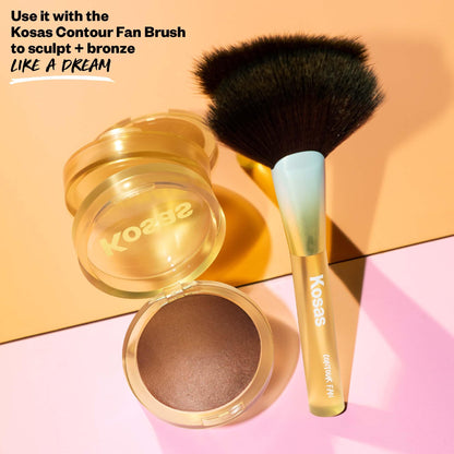 Kosas Sun Show Glowy Warmth Baked Bronzer - Contouring Powder for Cheekbones, Nose & Jawline - Enriched with Concentrated Fatty Acids - Talc-Free, Vegan & Hypoallergenic - Escape KosasBuy Supplements Australia