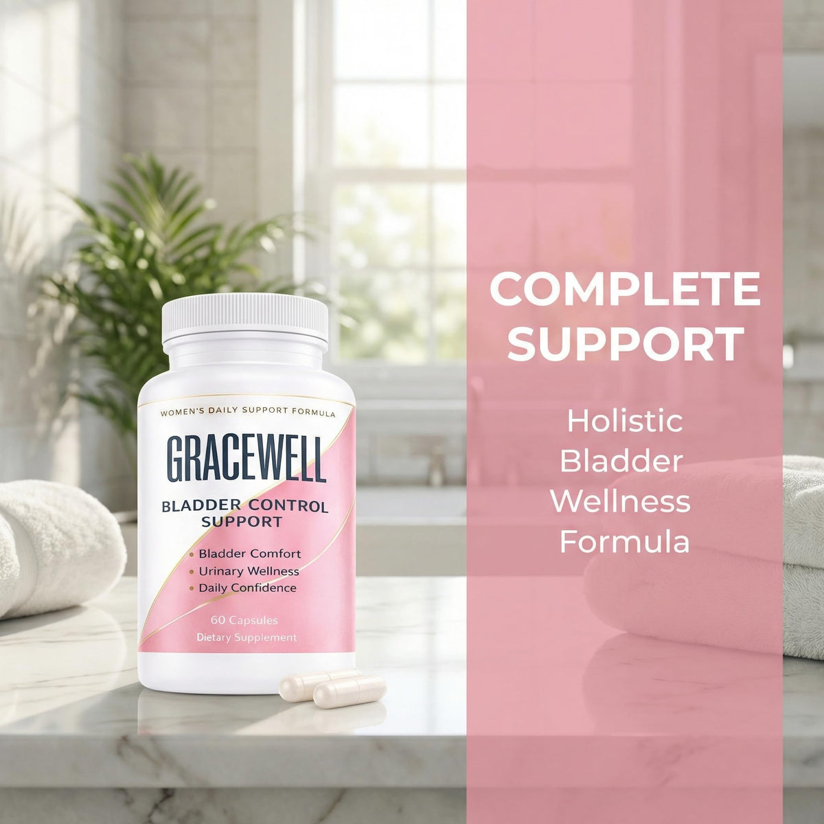 DXWXH Gracewell Bladder Wellness Supplement for Women & Men, Herbal Support with Asian Ginseng, Chinese Yam, Chinese Peony, Urinary Tract Health Formula, 60 Capsules (1) DXWXH buy supplements Au