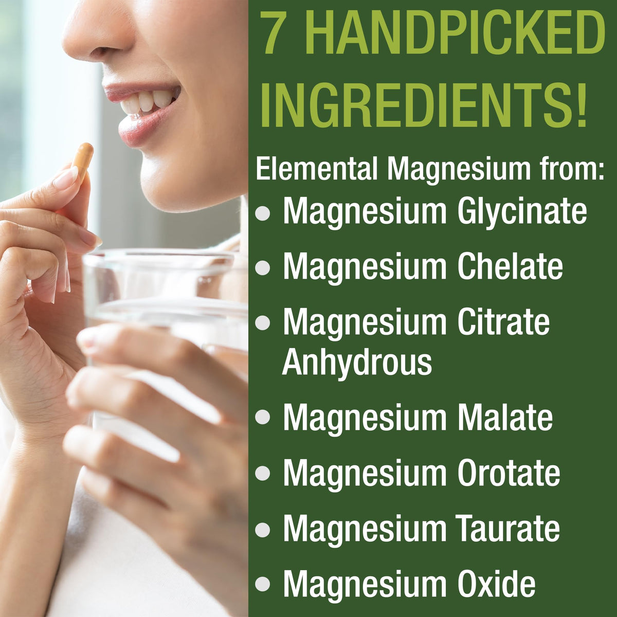 Magnesium Glycinate + Citrate + Malate + Chelate + Orotate + Taurate + Oxide. 7 Forms of Magnesium Complex. 500mg Supplement Capsules for Women & Men. 2 Pills for Sleep, Leg Cramps, Muscles Peak Performance buy supplements Au