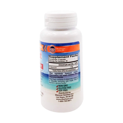 Cleartract D-Mannose Formula Capsules, 500 Mg, 60 Count
