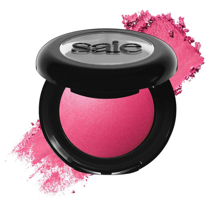 Saie Blush & Brush Duo - SuperSuede Baked Blush in Amore (.01 oz) & Powder Blush Brush - Talc-Free, Moisturizing Blush with Vegan, Fluffy Brush for Seamless Application SaieBuy Supplements Australia