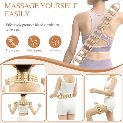 Dukucr 3Pcs Wood Therapy Massage Tools Lymphatic Drainage Massager Wooden Massager Body Sculpting Tools for Maderoterapia,Anti-Cellulite,Pain Relief(3-in-1 Massager) Dukucr buy supplements Au