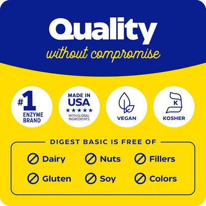 Enzymedica Digest Basic - Helps Gas & Bloating - 180 Caps