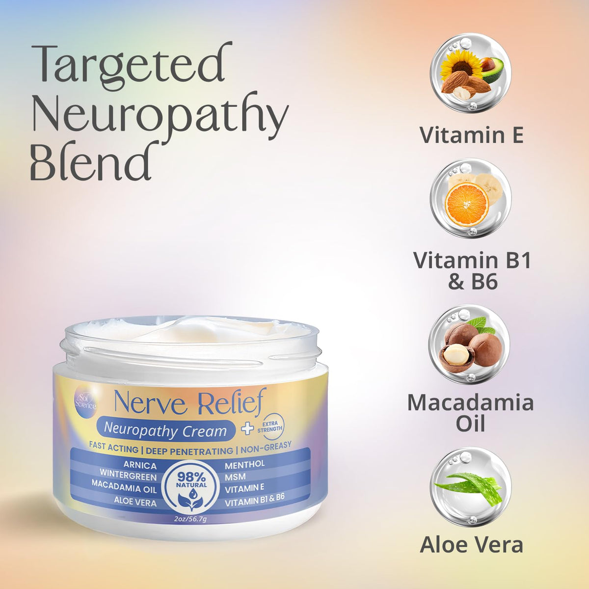 PURPLE CANYON Nerve Pain Relief Cream for Neuropathy – for Feet & Legs | MSM, Arnica, Alpha Lipoic Acid | Fast-Absorbing, Non-Greasy Formula | 2 oz PURPLE CANYONBuy Supplements Australia