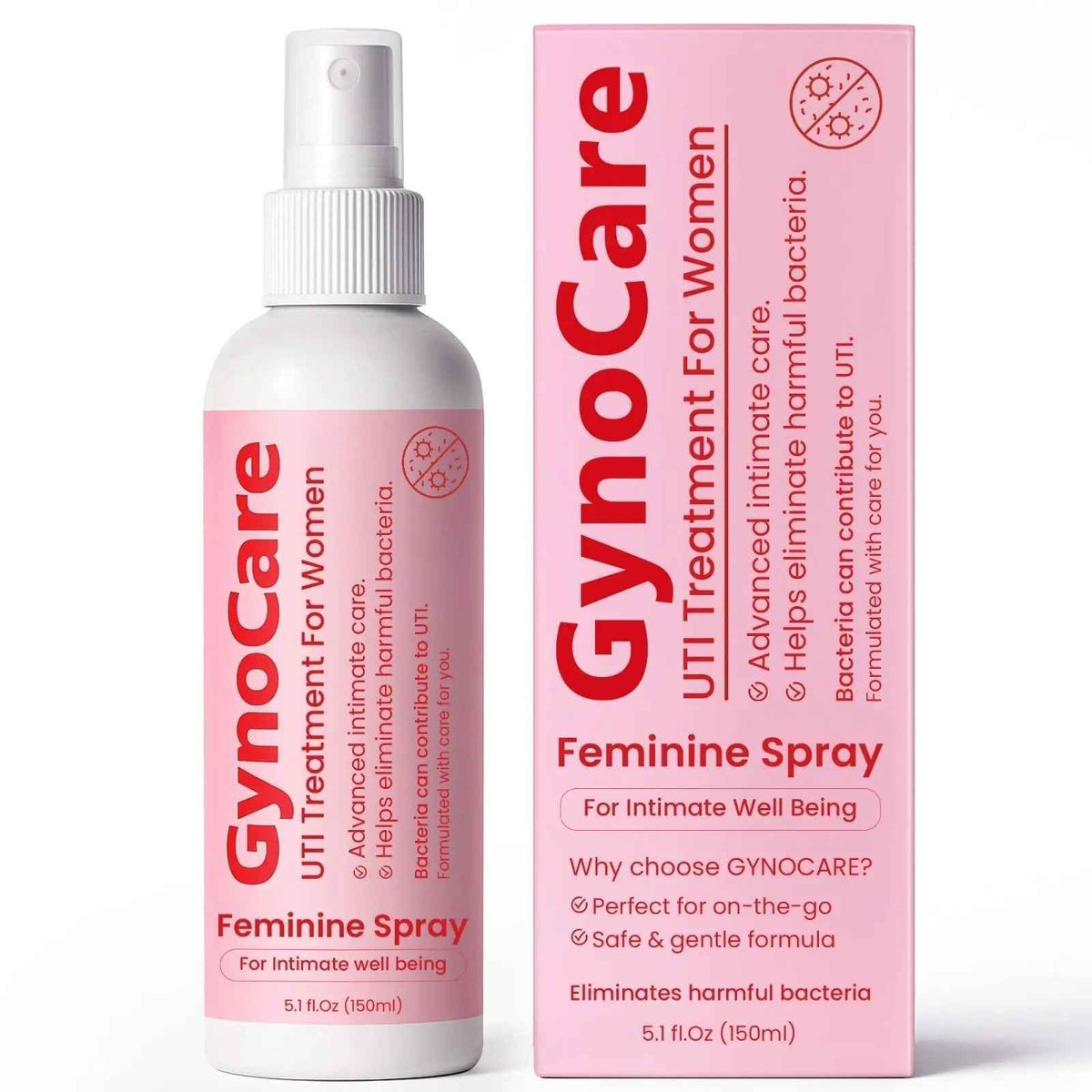 Feminine Spray | UTI Treatment for Women | UTI Defense & Intimate Odor Control | Daily Feminine Hygiene Spray | Eliminate Harmful Bacteria | Gentle, Safe, Travel-Friendly & pH-Balanced | 5.1 fl oz