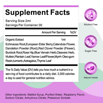 TIKOLUES Lymphatic Drainage Drops | Organic Lymphatic Cleanse Immune Support Supplement | Lymphatic Support with Echinacea & Elderberry | Herbal Blend | Non-GMO | 2 Fl Oz TIKOLUES buy supplements Au