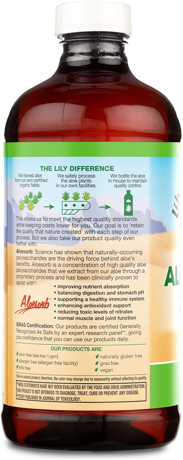 Lily of the Desert Organic Aloe Vera Juice – Inner Fillet, 16 fl oz