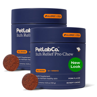 PetLab Co. Itch Relief Chew Pro for Dogs, 30 Soft Chews, Pork | Quercetin, biotin and antioxidants in an omega-rich formula to support itch relief and skin hydration