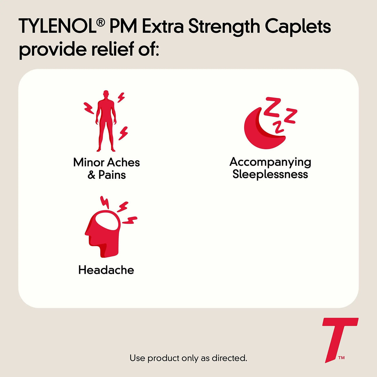 Tylenol PM Extra Strength Nighttime Pain Reliever & Sleep Aid Caplets, Fast, Strong Pain Relief, 500 mg Acetaminophen & 25 mg Diphenhydramine HCl, Non-Habit Forming Medicine for Aches & Cramps, 100 Ct TylenolBuy Supplements Australia