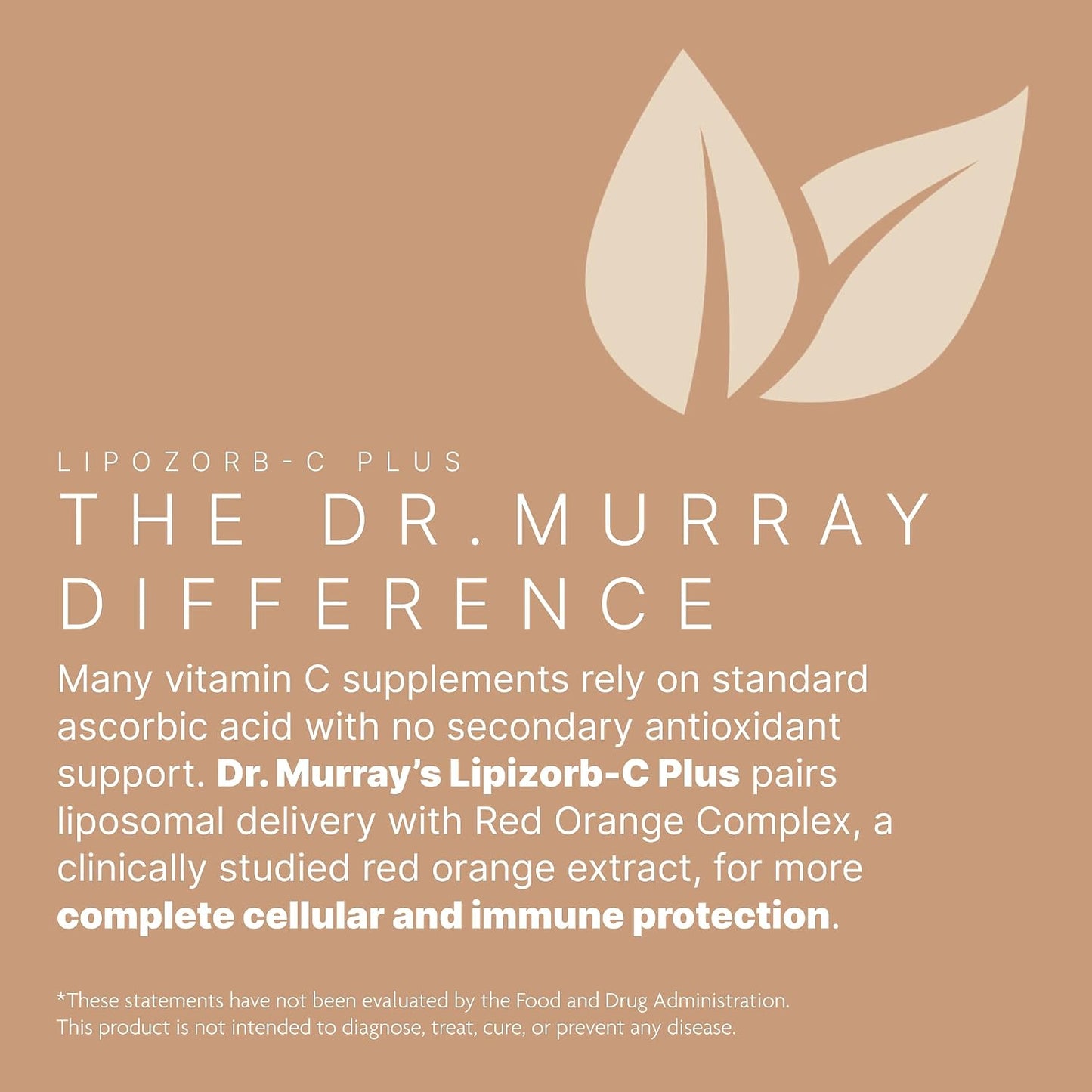 Dr. Murray's Lipizorb C Plus with Red Orange Complex - Liposomal Vitamin C | Antioxidant Support | Immune Defense | Vegan | 60 Capsules
