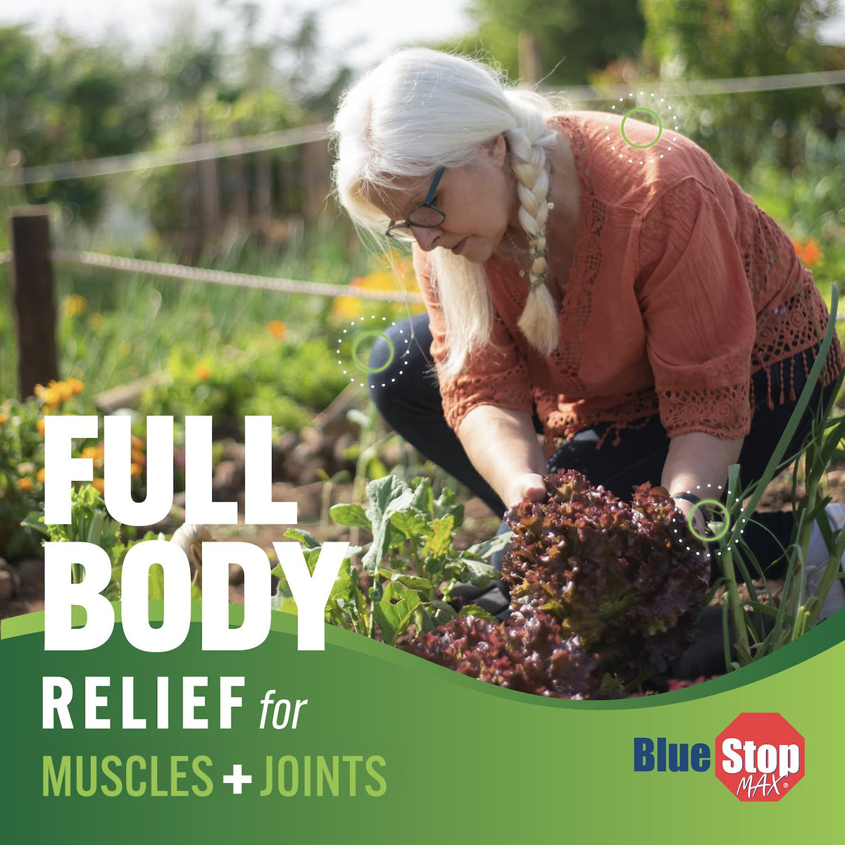 Blue Stop Max Massage Gel for Body Aches, 16 oz Pump Bottle; 3 in 1 Product Relieves Body Aches, Supports Joints and Nourishes The Skin Blue Stop MaxBuy Supplements Australia