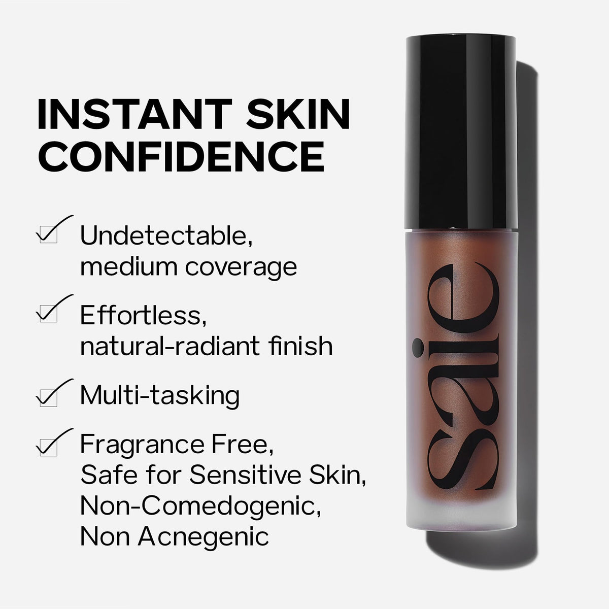 Saie Slip Tint Radiant Cream Concealer & All-Over Face Makeup - Concealer for Dark Circles, Redness & Blemishes - Lightweight Makeup Made with Hydrating Hyaluronic Acid - Shade 6 (0.17 oz) SaieBuy Supplements Australia