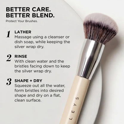 Haleys Beauty Kabuki Foundation Brush For Applying Powder, Foundation, Bronzer, Blush, and Mineral Make up, Soft Bristles, Seamless Blending, Makeup Brushes Essential, Vegan & Cruelty Free HALEYSBuy Supplements Australia