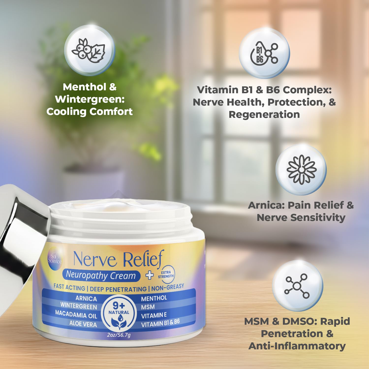PURPLE CANYON Nerve Pain Relief Cream for Neuropathy – for Feet & Legs | MSM, Arnica, Alpha Lipoic Acid | Fast-Absorbing, Non-Greasy Formula | 2 oz PURPLE CANYONBuy Supplements Australia