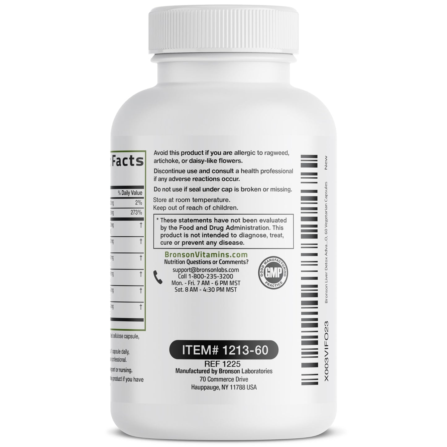 Bronson Liver Detox Advanced Detox & Cleansing Formula Supports Health Liver Function with Milk Thistle, Dandelion Extract, Turmeric, Artichoke Leaf & More, Non-GMO, 60 Vegetarian Capsules