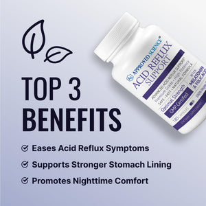 Approved Science® Acid Reflux Support - with Melatonin, Marshmallow Root, L-Taurine -180 Capsules - Vegan Approved Science buy supplements Au