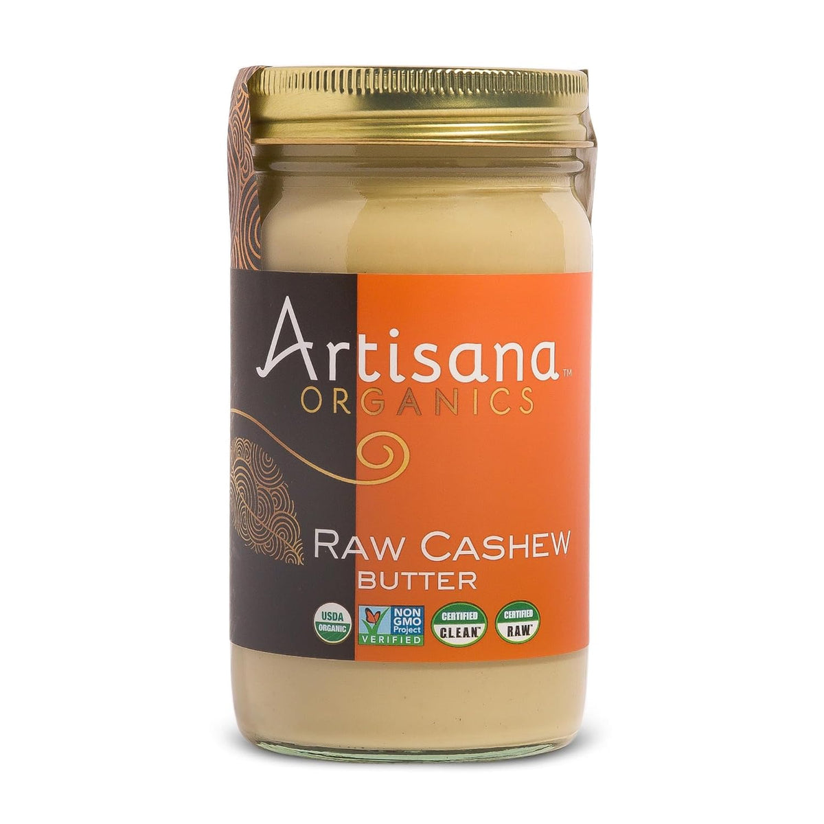 Artisana Organics Raw Cashew Butter - No Sugar Added, Vegan and Paleo Friendly, Non GMO, 14oz Jar