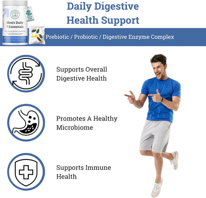 Men’s Daily 7 Essentials Vitamin Pack + Magnesium Bisglycinate Complex | Complete Daily Nutritional Support for Energy, Strength, Metabolism, Immunity, Muscle Function & Overall Wellness