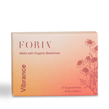 FORIA Vibrance Melts - Organic, Fragrance- Free, Natural Moisturizing Vaginal Suppositories - 12 Count FORIA buy supplements Au