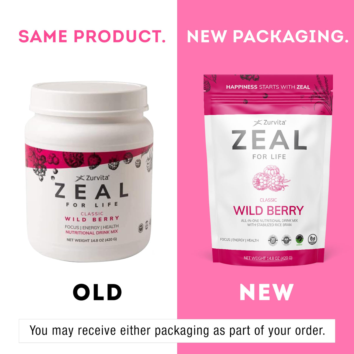Zurvita - Zeal for Life 30-Day Wellness Bag - Wild Berry (Classic) - Nutritional Supplement for Vitality, Immunity, and Wellness - 420 Grams ZurvitaBuy Supplements Australia