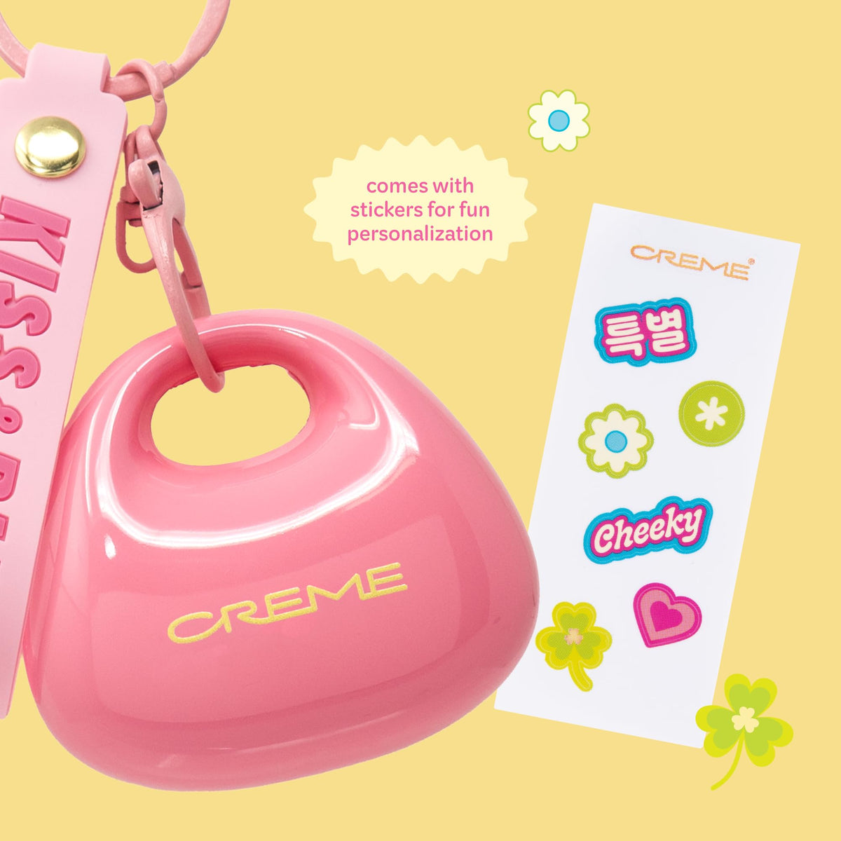 The Crème Shop Kiss & Blush Tinted Lip Balm & Blush, Korean Makeup for Lips & Cheeks, Cute Charm Key Chain, Hydrating, Long Lasting Tint, Aloe, Squalane (Cherry Squeeze) The Crème ShopBuy Supplements Australia