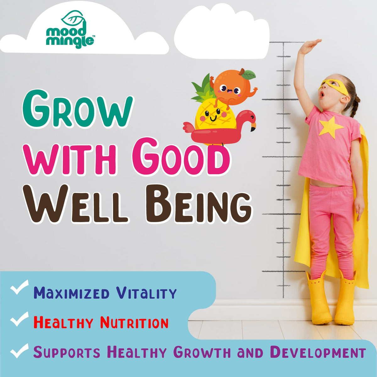 Height Growth Gummies Supplement - Kids Teens Height Increaser Maximizer Grow Taller Vitamins Mood MingleBuy Supplements Australia