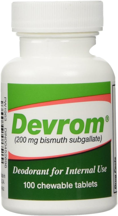 DEVROM Tablets (Internal Deoderant)200MG 100chewable tablets