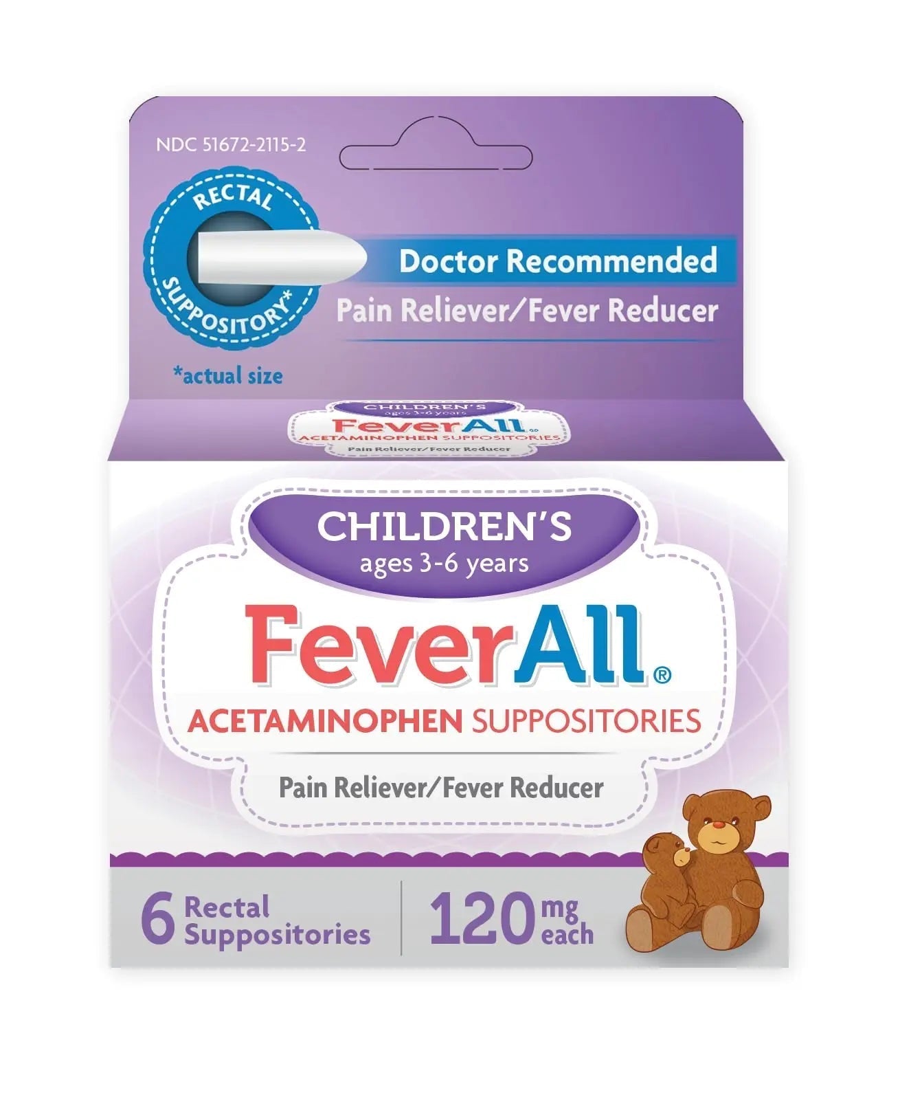 Feverall Infant Acetaminophen Suppositories 6 Rectal Suppositories 120 mg Each Pain Reliever/Fever Reducer. Paraben Free, No Artificial Colors or Other preservatives. Ages 3-6 Years FeverallBuy Supplements Australia