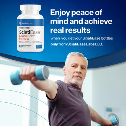 SciatiEase Sciatic Nerve Health Support Supplement - Nerve Support Formula with AlphaPalm, Pea, Vitamin B Complex, Alpha Lipoic Acid 300mg - 3 Bottles SciatiEaseBuy Supplements Australia