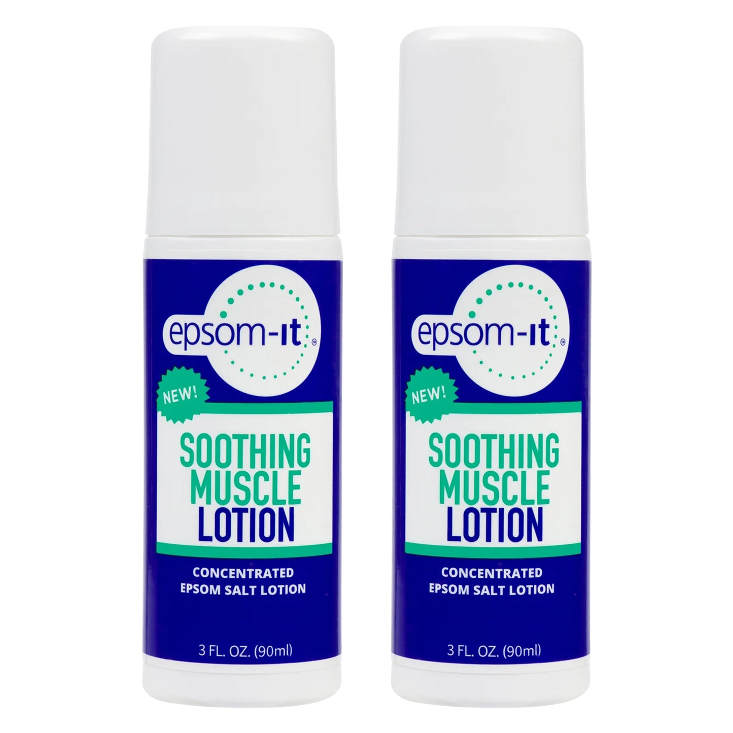 EPSOM-IT Soothing Muscle Lotion - Roll On Epsom Salt Lotion with Arnica for Muscle Stiffness, Leg, Knees and Feet Discomfort, Topical Magnesium Cream, 3oz, 2-Pack EPSOM-ITBuy Supplements Australia