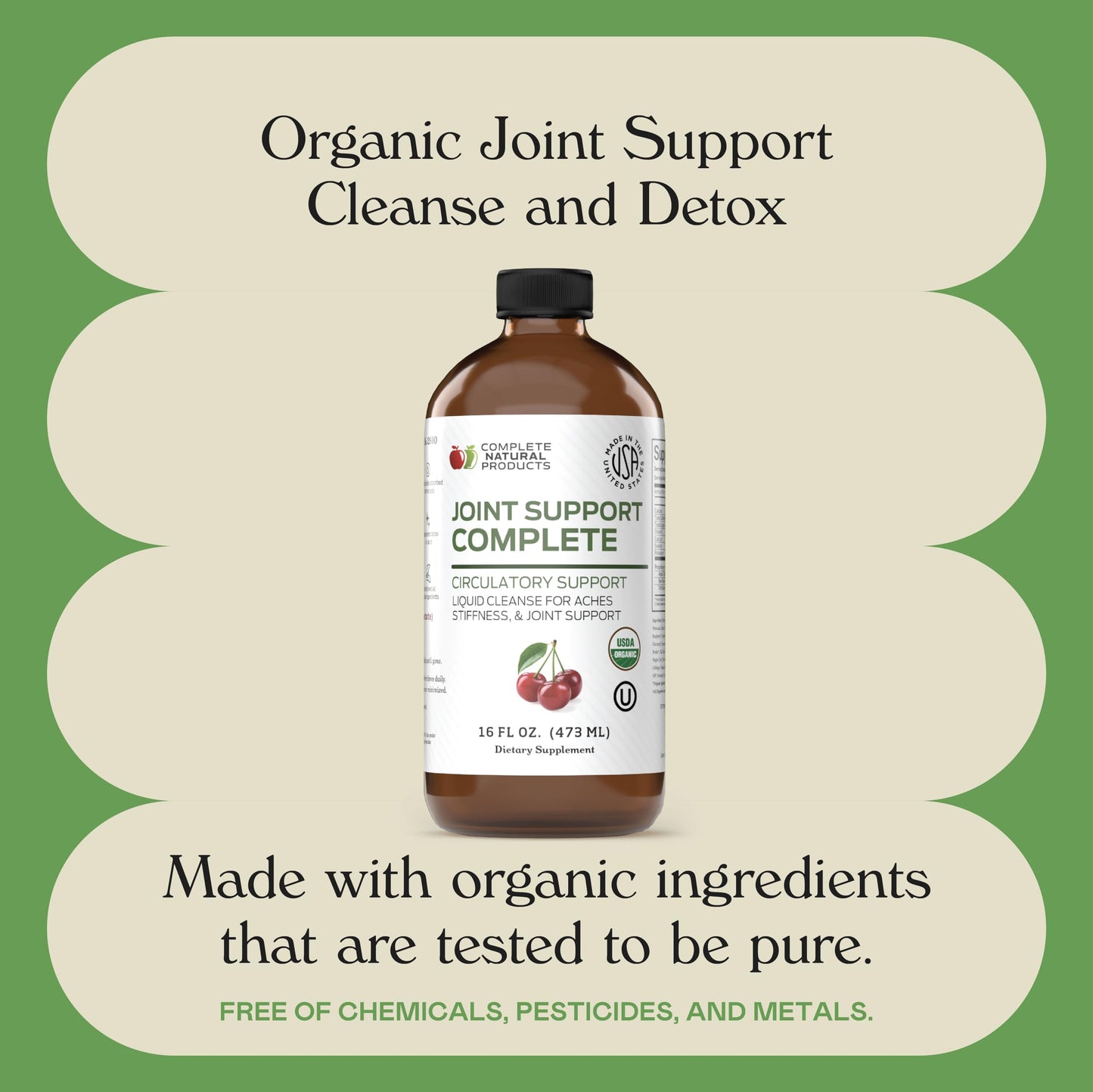 Complete Natural Products Joint Support Complete – 16 Fl Oz Organic Liquid Joint Supplement with Glucosamine Chondroitin MSM – Natural Uric Acid Cleanse & Herbal Joint Health Support for Mobility Complete Natural ProductsBuy Supplements Australia