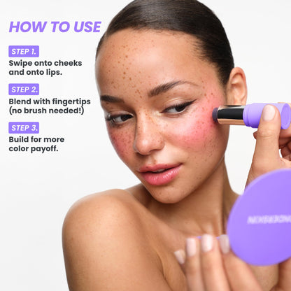 Wonderskin Cream Blush Stick pH-Activated - pHlush Stick Multi-Use, Blush for Cheeks and Lips, Cooling Nourishing Color-Adjusting Makeup WonderskinBuy Supplements Australia