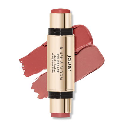 Jouer Blush & Bloom Cheek + Lip Duo - Hydrating Cream Blush Stick for Lip and Cheek Tint - Moisturizing Rose Hip and Squalane Oil Formula, Celebrate JouerBuy Supplements Australia