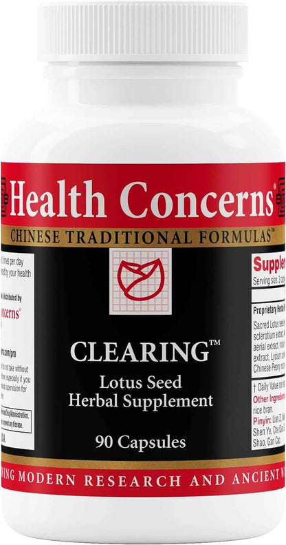 Health Concerns Clearing – Urinary Tract & Reproductive Health Support for Women – Lotus Seed Herbal Supplement – Detox, Vaginal Health, UTI Support – Traditional Chinese Formula – 90 Capsules