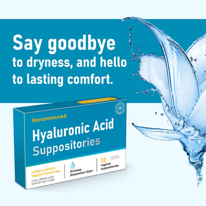 Hyaluronic Acid Vaginal Suppositories 10 mg for Women | Vaginal Moisturizer for Dryness, Itching & Irritation | Menopause & Intimate Care with Coconut Fatty Acids | Estrogen Free, 12 Count Peralpow buy supplements Au