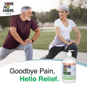 Sore No More Cool Relieving Gel for Aches & Pains in Muscles & Joints associated with Strains, Bruises & Sprains | Absorbs Quickly with a Refreshing Lemon Aroma | 32 oz Bottle with Pump Sore No MoreBuy Supplements Australia