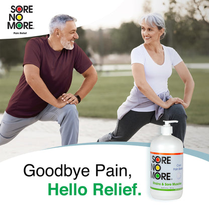 Sore No More Cool Relieving Gel for Aches & Pains in Muscles & Joints associated with Strains, Bruises & Sprains | Absorbs Quickly with a Refreshing Lemon Aroma | 32 oz Bottle with Pump Sore No MoreBuy Supplements Australia