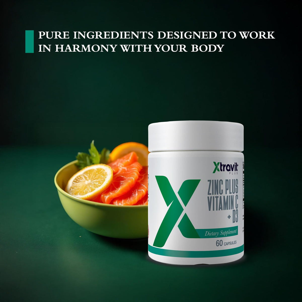 Xtravit Zinc Plus Vitamin C + D3 Supplement – Natural Immune Defense Supplements for Men & Women - May Support Skin, Energy, Bones, & Overall Wellness - Non-GMO, Gluten-Free, No Fillers, 60 Capsules Xtravit buy supplements Au