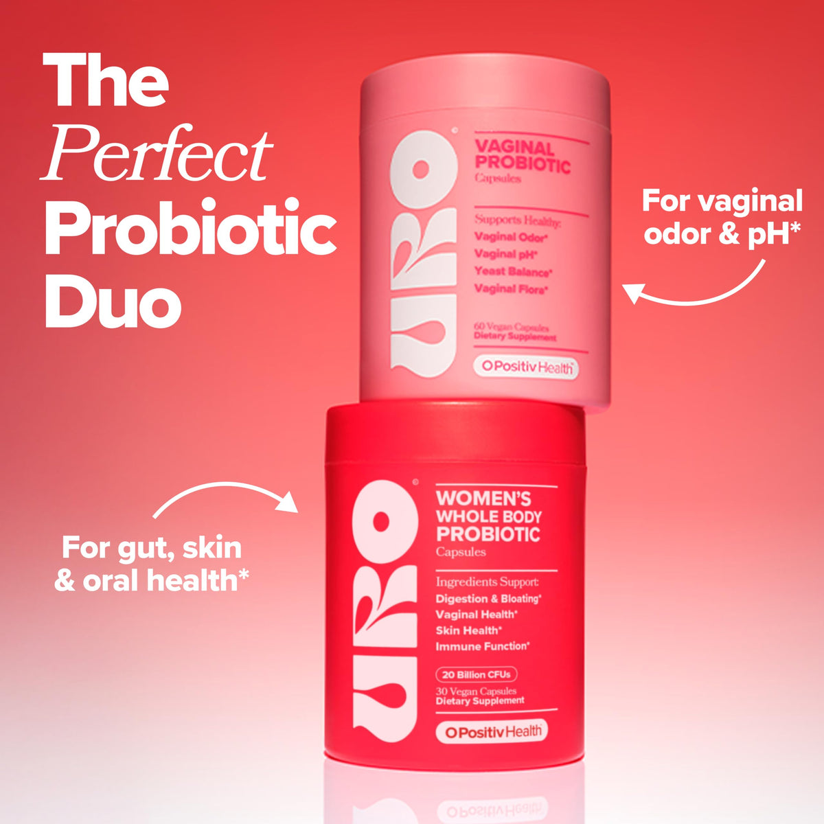 O Positiv URO Women’s Probiotic – All-in-one Probiotic for Women - Vaginal, Gut, Skin, and Oral Microbiome Health – 20B+ CFUs, Licorice Root, Dandelion – Non-GMO, Vegan, Gluten-Free – 30 Capsules O Positiv buy supplements Au