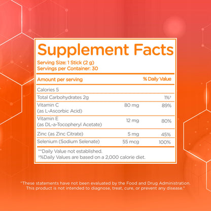 Dr. T On-the-go Packs – Immune System Formula – No Water Needed, Direct-to-Mouth – with Vitamins C, E, Zinc & Selenium – Supports Daily Wellness, Vitality & Overall Health – Orange, 30 Packs Dr. T buy supplements Au