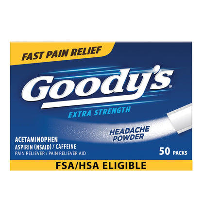 Goody's Pain Relief Powders, Extra Strength Headache Powder, 50 ct (Pack of 1) Goody's buy supplements Au