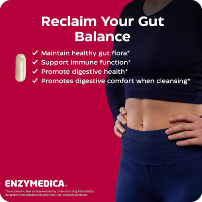 Enzymedica Candidase, Enzymes for Gentle Cleansing Support for Men & Women, Blended for Gut & Microbiome Health with Cellulase and Protease, 42 Count