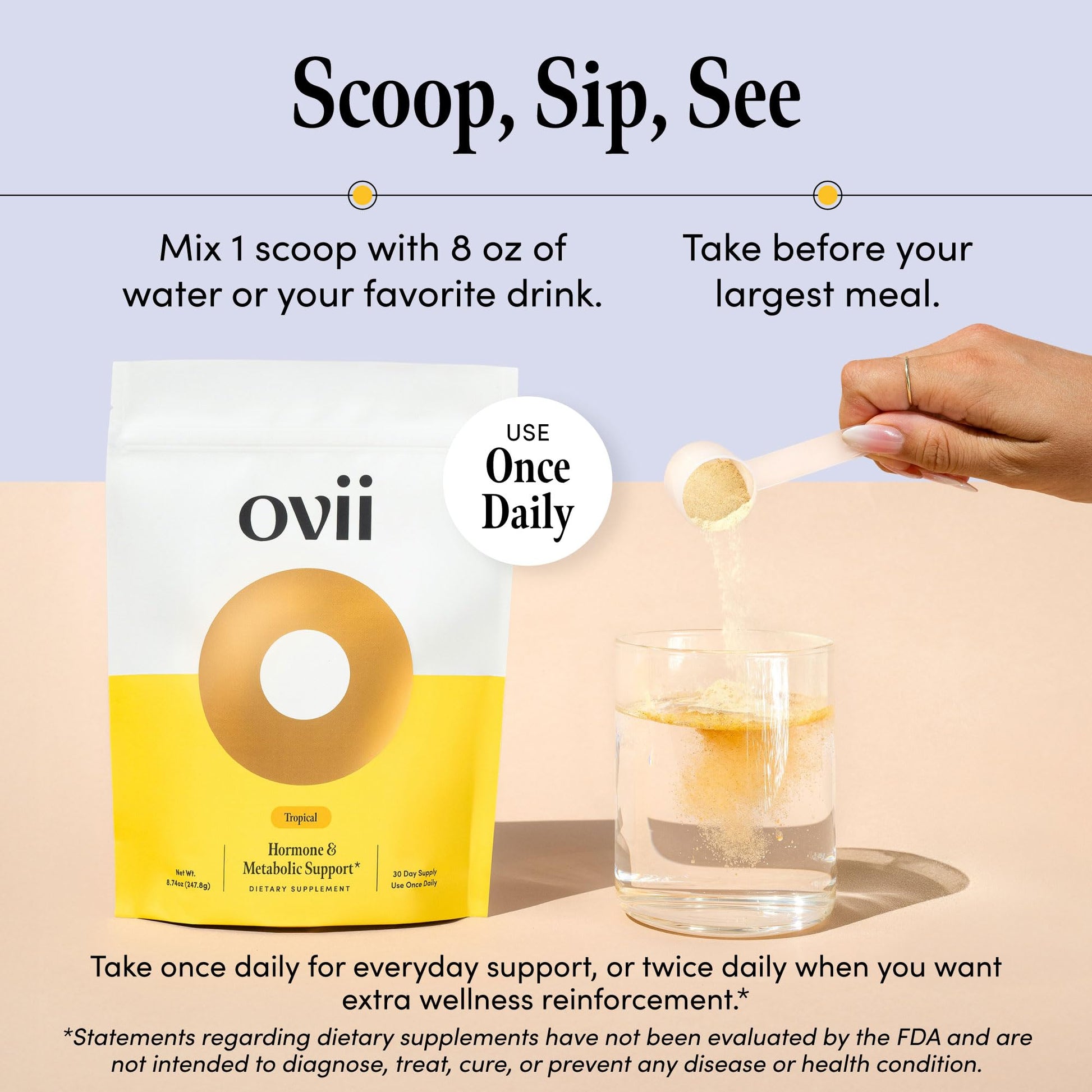 Ovii Metabolic Support for Women – Reducose® White Mulberry with Myo-Inositol & D-Chiro Inositol 40:1 Blend – Daily Wellness, Metabolic Balance & Appetite Control Supplement – 30 Servings, Tropical Ovii buy supplements Au