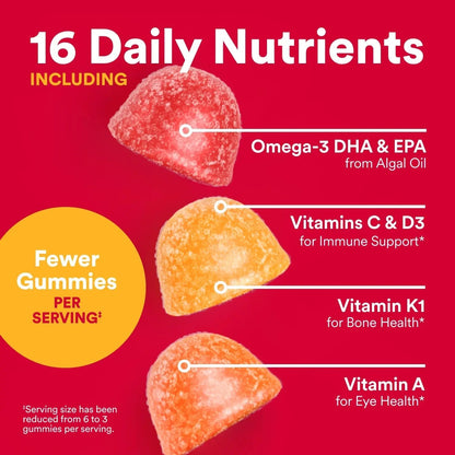 SmartyPants Multivitamin for Men & Women - Improved Formula: Multivitamin Gummies with Omega 3 (DHA/EPA) SmartyPants