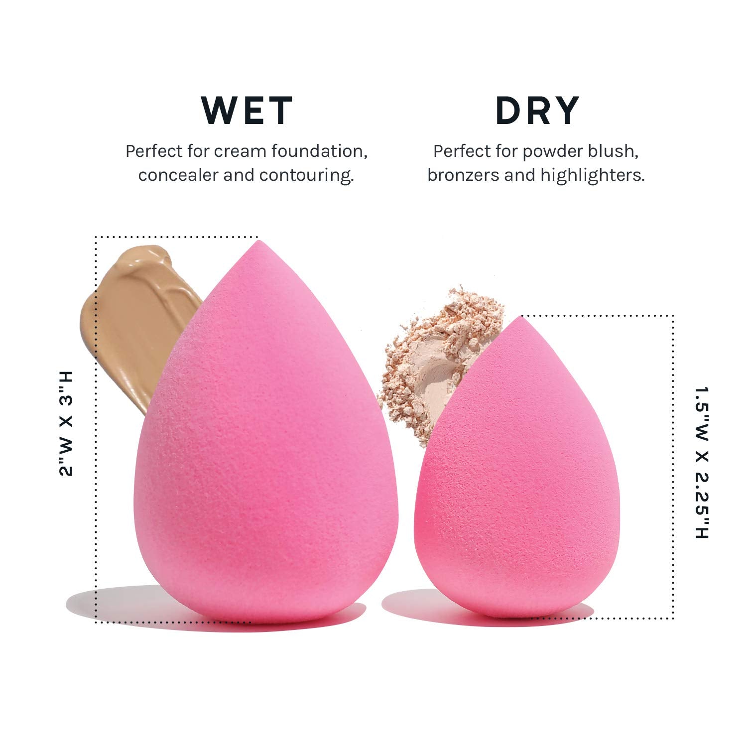 AOA Studio Collection makeup Sponge Set Latex Free and High-definition Set of 6 makeup Wonder blender For Powder Cream and Liquid, Super Soft Wonder Beauty Cosmetic AOA STUDIOBuy Supplements Australia