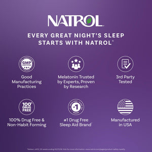 Natrol Sleep + Restore Magnesium Glycinate Blend Gummies with Melatonin 5mg - Calm Magnesium with GABA, Botanical Blend, Cherry Flavor, 60 Gummies NatrolBuy Supplements Australia