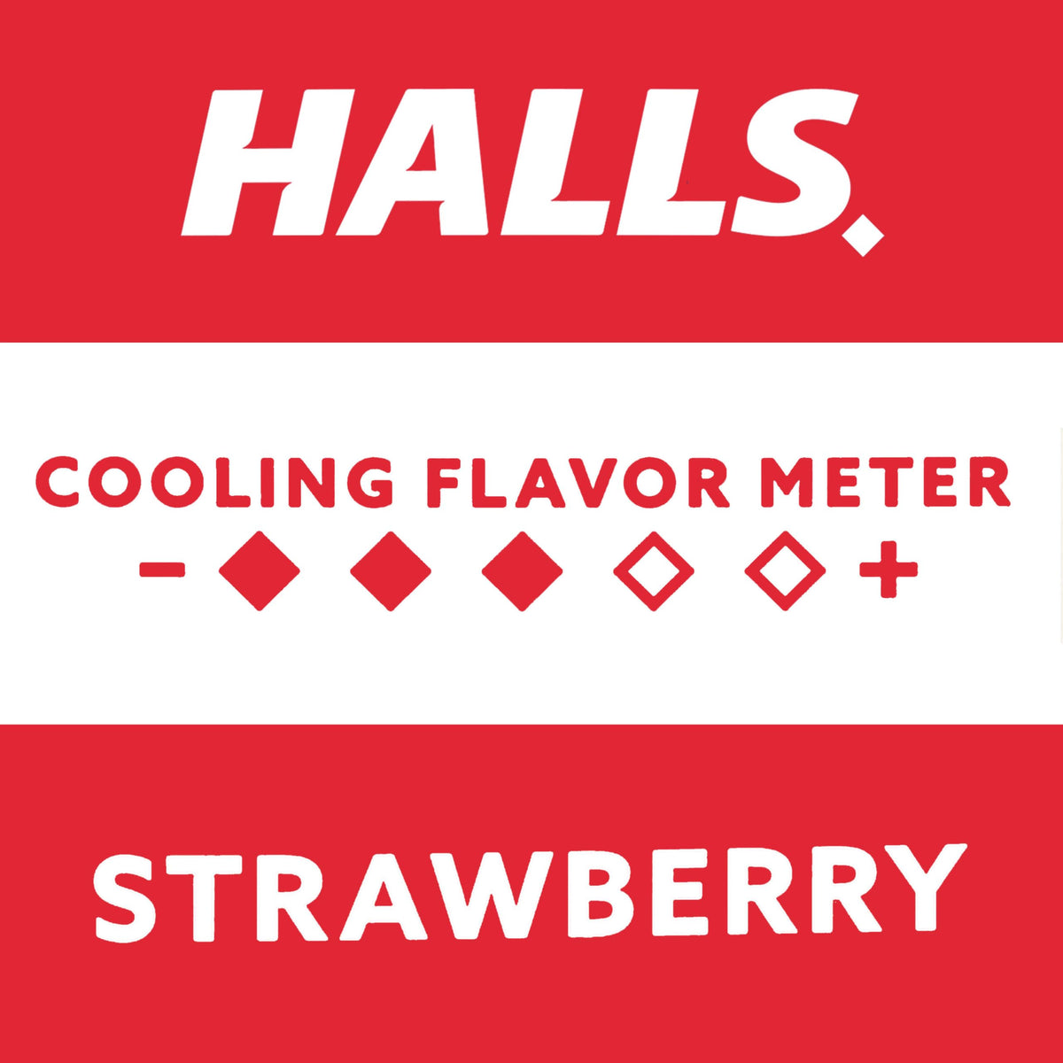 HALLS Throat Relief Strawberry Cough Drops, Value Pack, 80 Drops