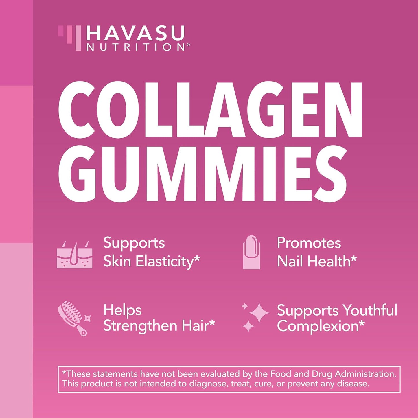 Collagen Gummies With 2500 mcg Biotin, Hair Skin & Nail Support, Lemon | For Women & Men with Biotin, Zinc, Vitamin C & E, Hydrolyzed Collagen, Lemon Flavor, 30 Servings, Hair, Skin & Nail Support