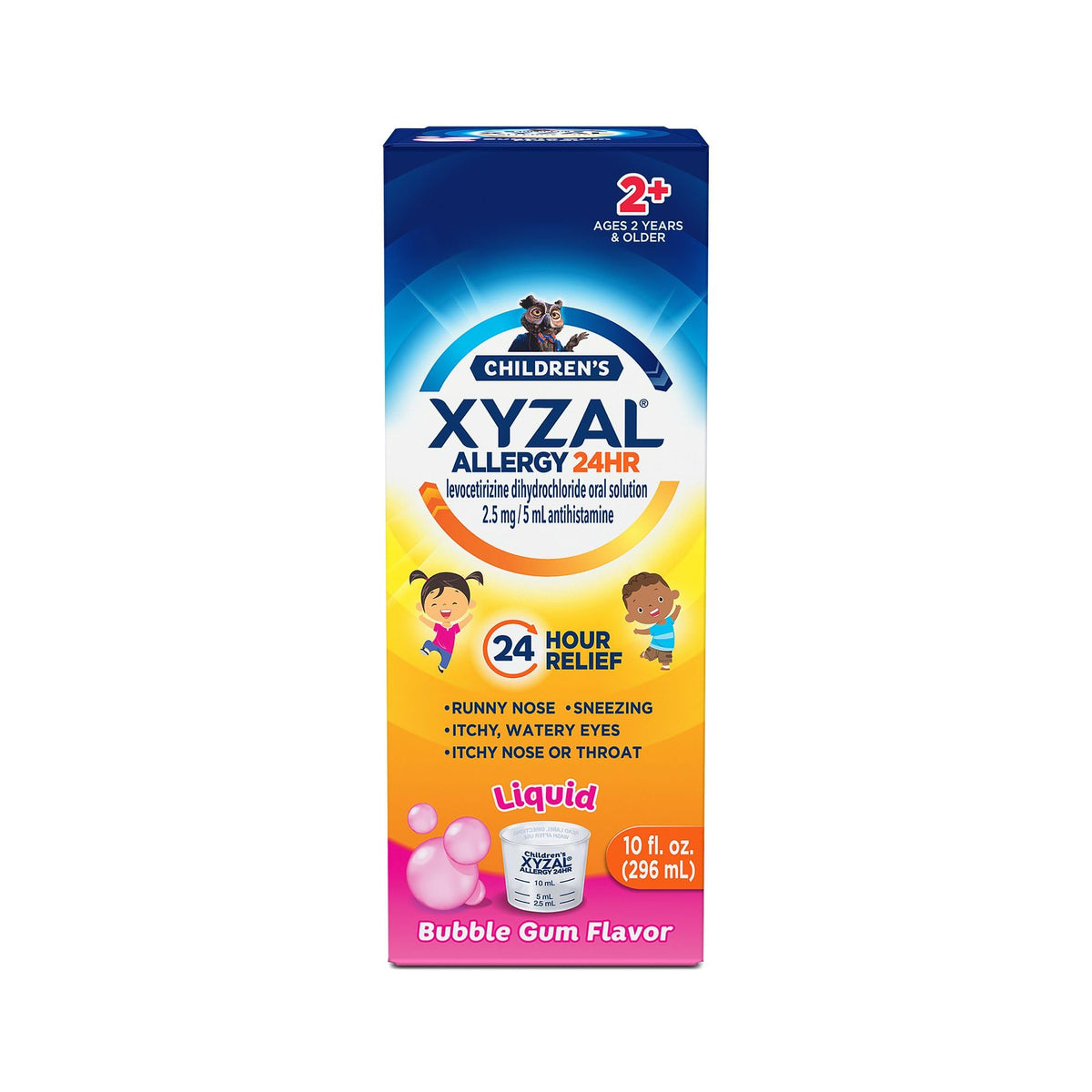 Xyzal Children's 24 Hour Allergy Relief Medicine for Kids, Levocetirizine Dihydrochloride Liquid Antihistamine, Bubble Gum, 10 Fl. oz. Xyzal buy supplements Au