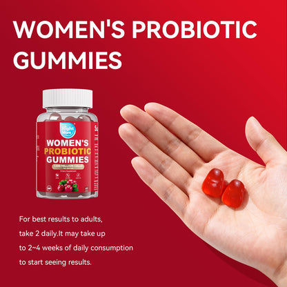 Right More Probiotic for Women Gummies,Feminine Balance Gummies, -1200 Billion Compound, Digestive & Immune Support, Supports Vaginal Health Prebiotics, Natural Cranberry Flavor, Vegan, 60 Gummies Right More buy supplements Au